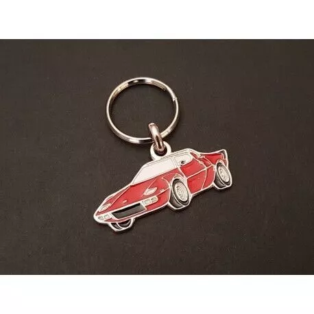 Lancia Stratos HF Stradale profile key ring (red)