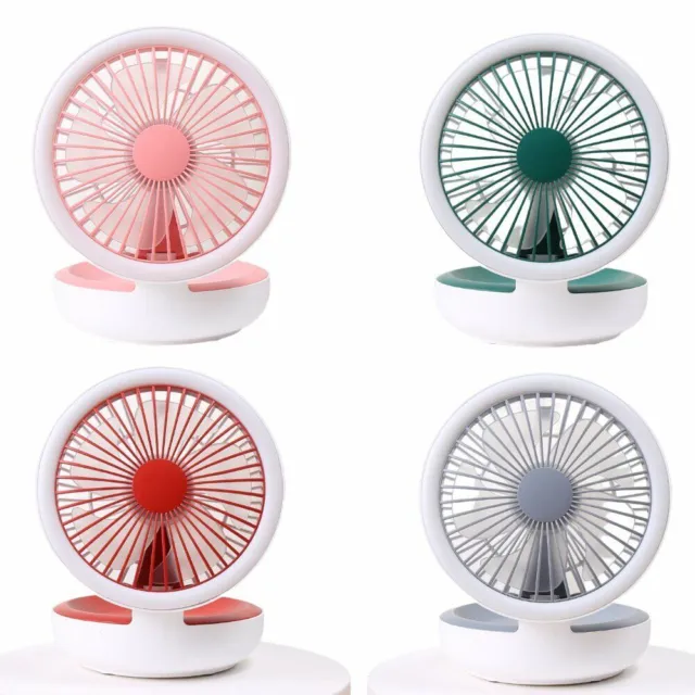 Portable Handheld Fan usb Rechargeable Mini Desk Fans with LED Lights