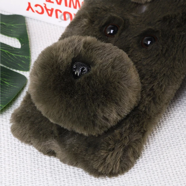 Coque pour téléphone à motifs en peluche douce Mignon hiver de mode Garder 2