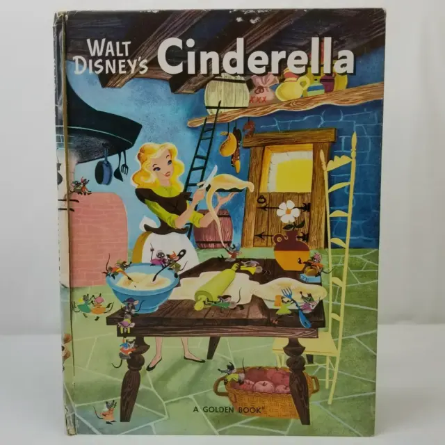 Walt Disneys Cinderella Vintage Big Golden Book 1981 Fairy Tale Picture Book 80s