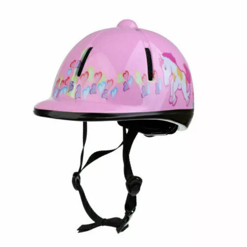 Kids/Childs/Toddlers Adjustable Horse Riding Hat Ventilated Helmet Pink New UK