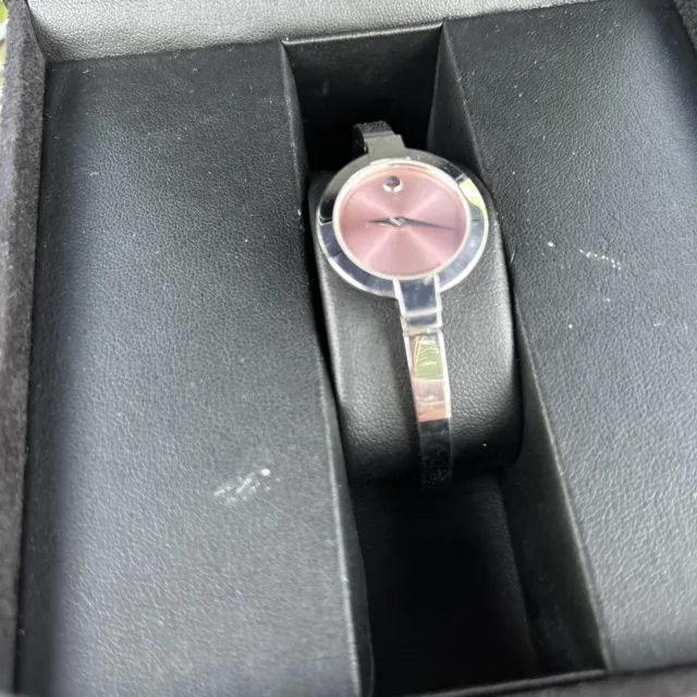 MOVADO WATCH STAINLESS Steel Museum 84 A1 1830 Ladies Womans Slim Band ...