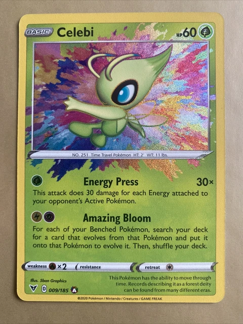 Pokemon Card Celebi 009/185 Vivid Voltage Amazing Rare Near Mint