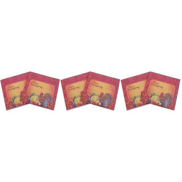 3 servilletas de Año Nuevo Acción de Gracias desechables servilletas cena servilletas