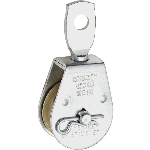 National 3211 1-1/2 In. O.D. Single Swivel Eye Steel Rope Pulley N195784