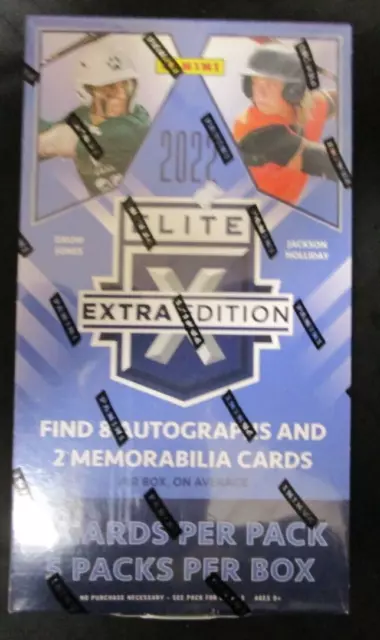 2022 Panini Elite Extra Edition Baseball Factory Sealed Hobby Box 10 Hits!