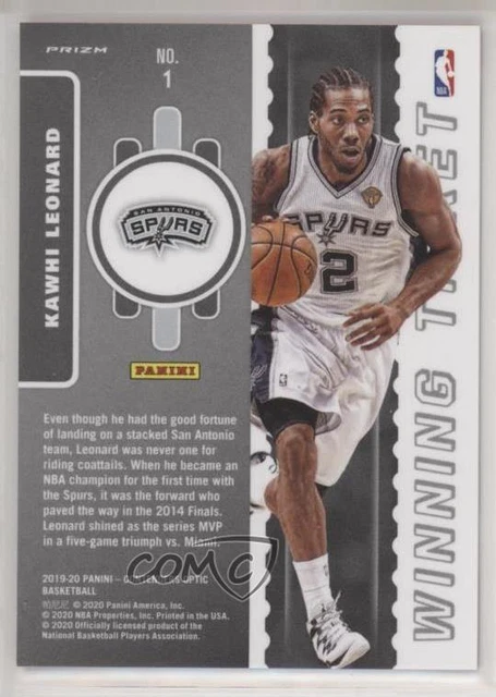 2019 Panini Contenders Optic Winning Tickets Red Cracked Ice Prizm Kawhi Leonard 2