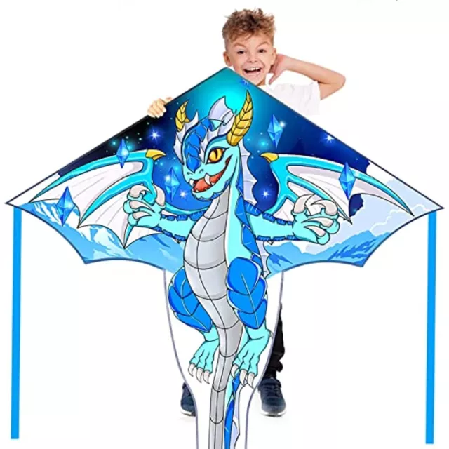 Kaiciuss Dragon Kite for Kids & Adults Easy to Fly Beach Kite for Beginners