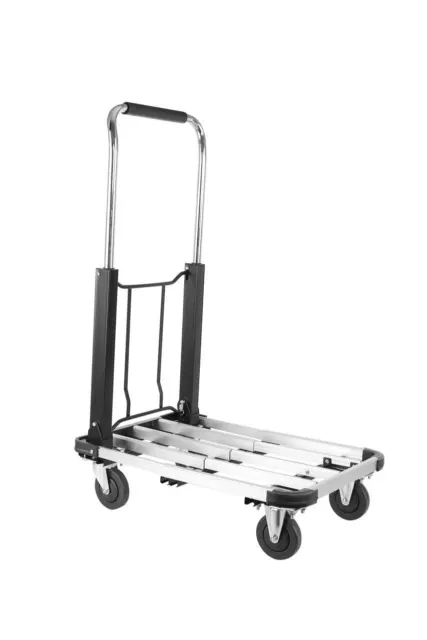 Compact Folding Aluminium Hand Truck Trolley Luggage Cart Foldable Dolly Push