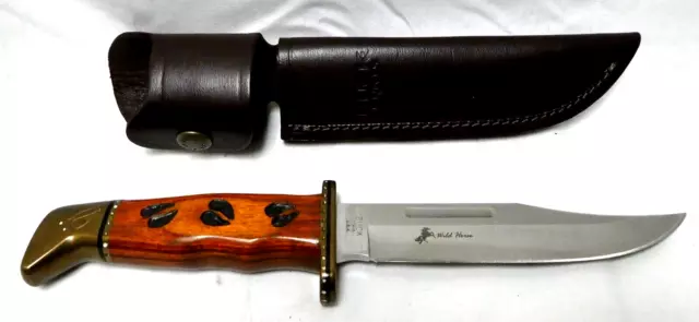 BUCK 119 Fixed Blade Knife Cocobolo Wood Handle Brass USA #005 Custom Engraving