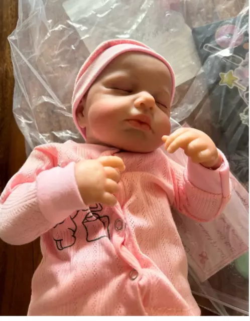 Muñeca real renacida de 20" cuerpo niña muñecas recién nacidas vinilo realista tacto suave regalo 3