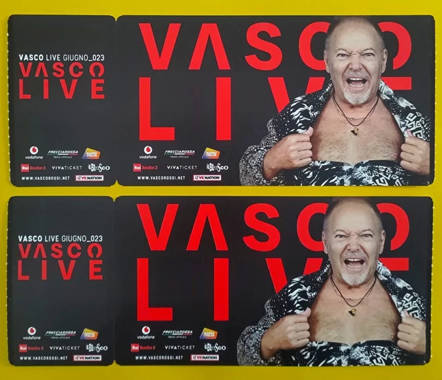 2 Biglietti Vasco Rossi - Tribuna Coperta Numerata - Bologna 11 Giugno
