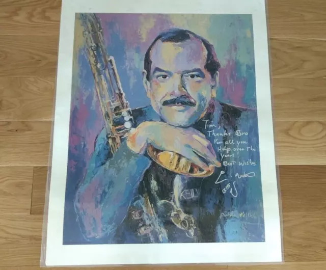 VINTAGE JAZZ POSTER Ernie Watts Autographed Frank Zappa Tonight Show SAXOPHONE