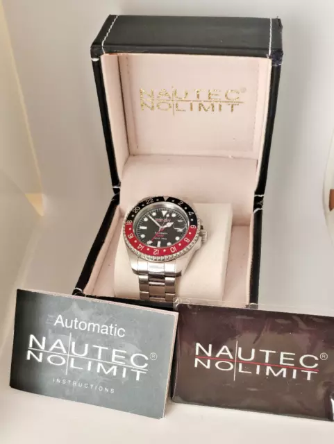 NAUTIC NO LIMIT GMT Diver Automatic  43 mm + BOX &Papiere