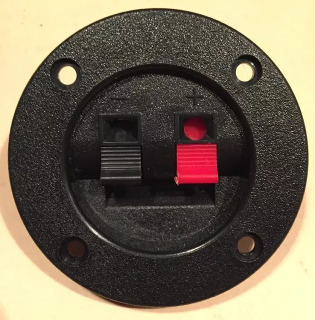 Speaker Box Round Terminal Spring Cup  **Includes 2 Yellow Spade Connectors**