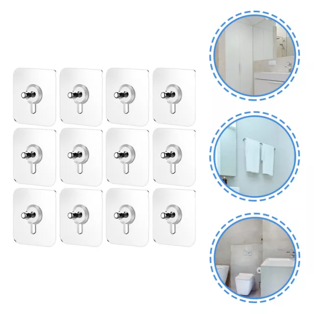 50 Pcs Nail Free Screw No Trace Screw Sticker Picture Hooks Hanging Sticky Hook