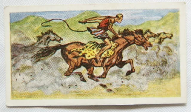 1961 Cooper's Tea card Transport through the ages No. 11 Taming of the Horse