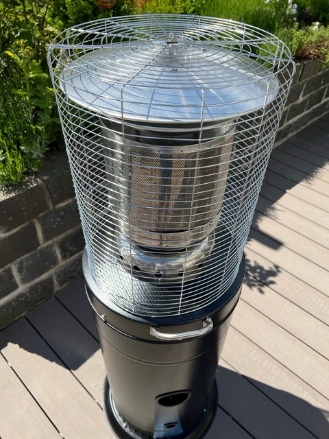 Heizpilz Heizstrahler Standheizer Terrassenheizer H1209B  schwarz lackiert GAS 3