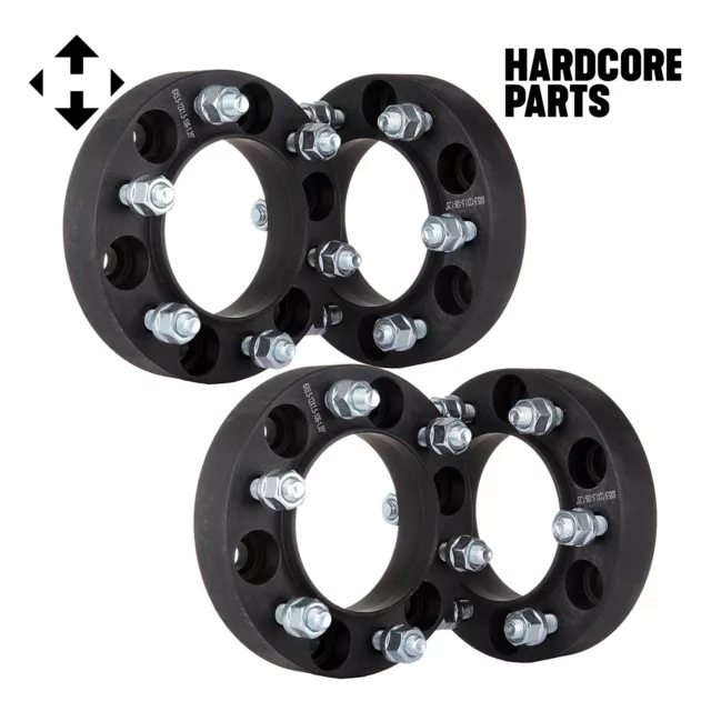 4 Black 1.25" Hubcentric Wheel Spacers - Fits 4 Runner Fj Cruiser Tacoma Tundra