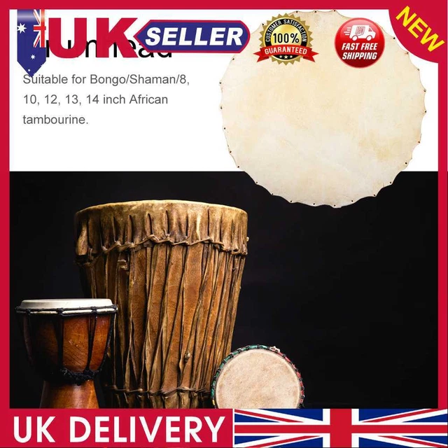 Drum Goat Skin Head for African Tambourine Percussion Drum Part (Diameter 300mm)