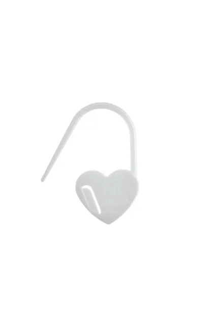 Tulip Stitch Markers 7/Pkg-Heart/White AC-084E