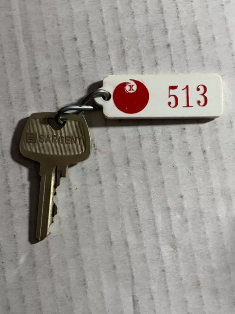 Vintage Hotel Motel Key Fob & Key 1960's - 1970's # 513