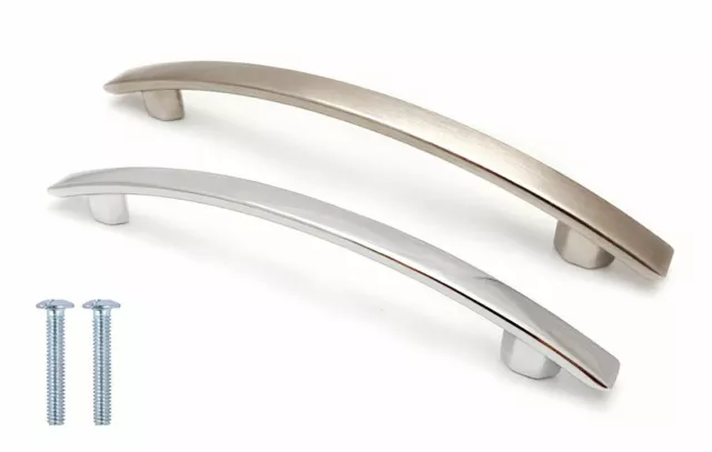Drawer Handles Wardrobe Pull Handles Kitchen Cabinet Handle Brushed Chrome
