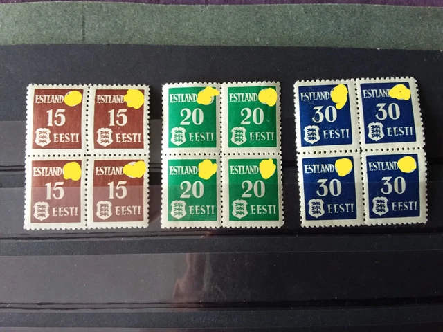 briefmarken Estland 1941** Postfrisch Wappen  Mi 1-3 y 4er Satz  sofort Kaufen