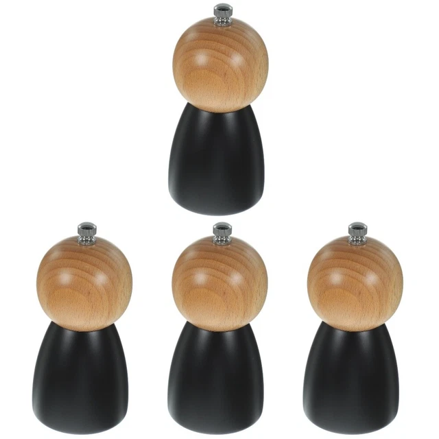 4 piezas amoladora de pimienta de metal amoladora de cerámica recargable sal de pimienta
