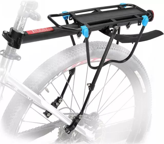 Aluminum Alloy Bicycle Rear Pannier Rack Carrier Bag Luggage Cycle Mountain Bike