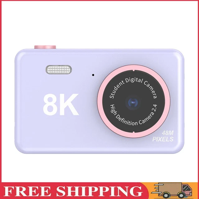 80MP 2.4 inch HD Screen Kids Digital Video Photo Camera with 32GB Card (Purple)