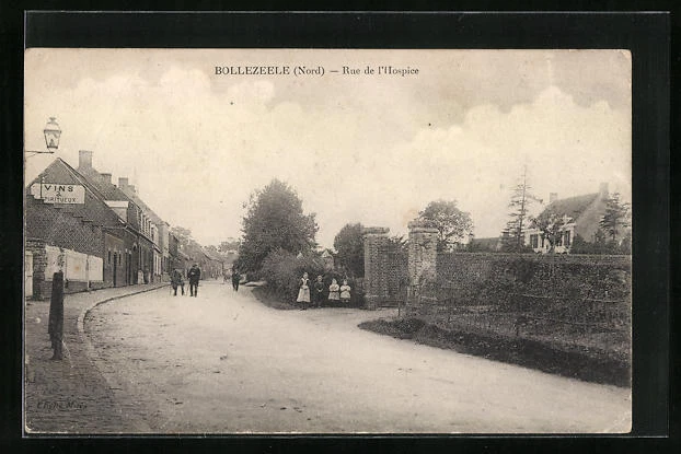 CPA Bollezeele, Rue de l´Hospice