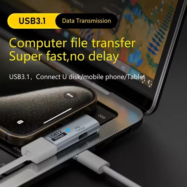 OTG audio Adattatore da Lightning a USB C Cuffie Chiavetta Accessori (2