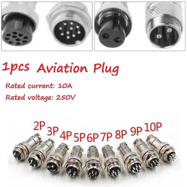 QUARKZMAN Luftfahrt Stecker GX20 - 6-polig 20mm Metall Stecker & Buchse