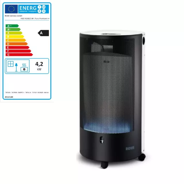 Rowi Gas-Heizofen Blue Flame 4200 W Premium Gasheizstrahler Gasofen Heizgerät