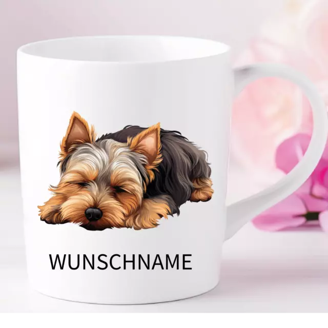 Yorkshire Terrier - Personalisierte Tasse Hund  Wunschname-50 Rassen wählbar