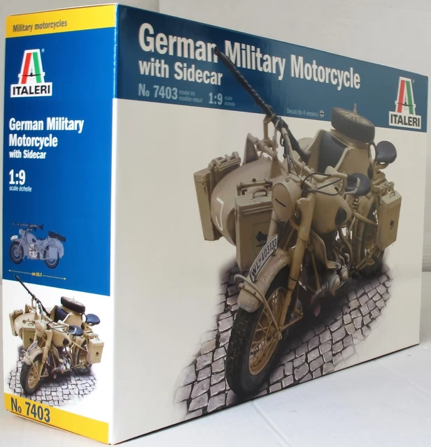 ITALERI 1:9 7403 BMW R75 with Sidecar Model Military Motorcycle Kit £44 ...