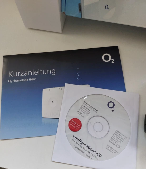 O2 HOMEBOX 6441 Router mit Netzteil und Zubehör im Originalkarton EUR ...