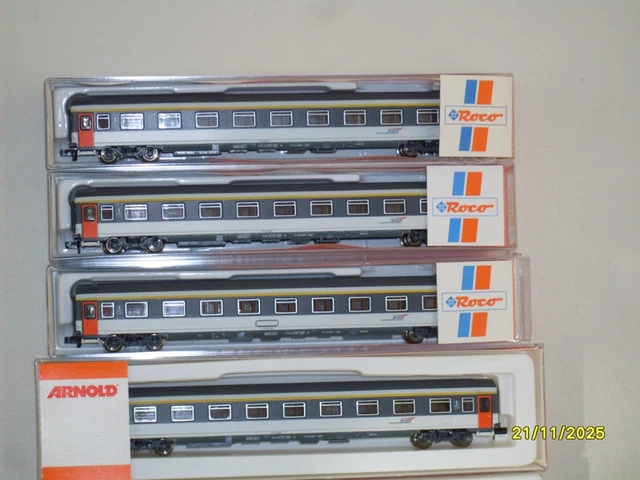 ROCO N Gauge Sncf Coaches 3 Off Plus 1 Arnold £57.90 - PicClick UK