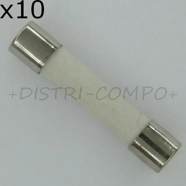 Fusible rapide 6.3x32mm céramique valeur au choix (lot de 10)