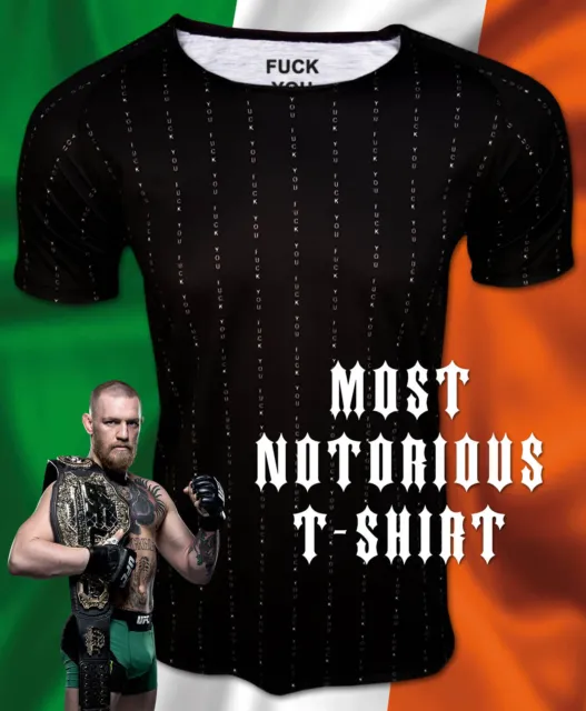 T-shirt uomo originale FUCK YOU Conor McGregor Floyd Mayweather scatole MMA
