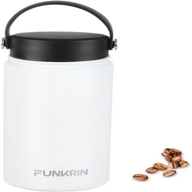 Funkrin Insulated Coffee Travel Mug with Ceramic Coating, 18oz White_Flex