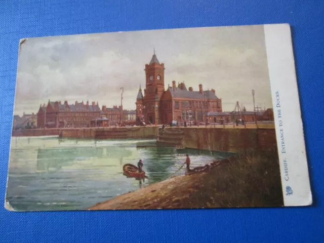 Postcard of Cardiff, Entrance to the Docks (Tuck's Posted)