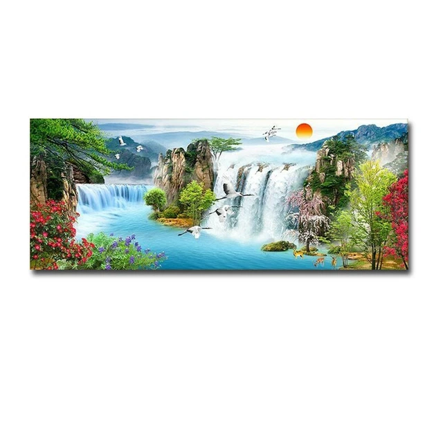 Imprimir pintura sin enmarcar dormitorio paisaje lienzo adorno