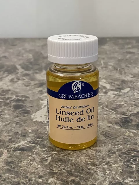 Grumbacher Pre-Tested Linseed Oil, 2.5 oz Bottle