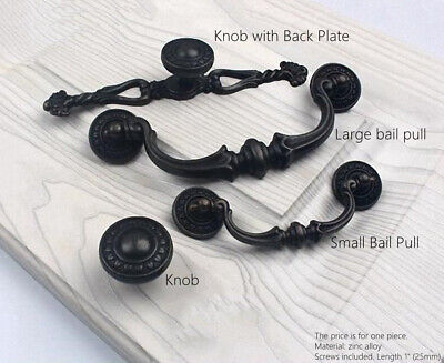 3.5" 5.5" Drop Bail Dresser Drawer Pull Handle Knobs Rustic Antique Cabinet Pull