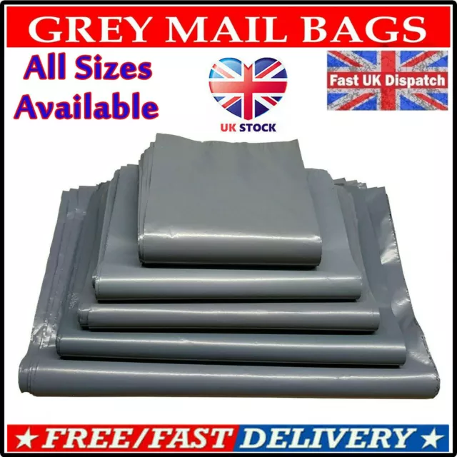 Strong Grey Mailing Bags Post Mail Postal Poly Postage Self Seal All Sizes Cheap