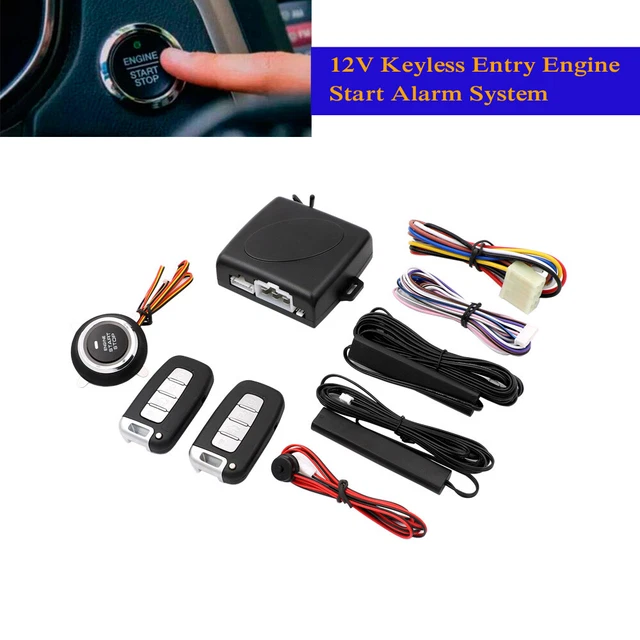Keyless Entry Engine Start Alarm System Push Button Remote Starter Stop Sets