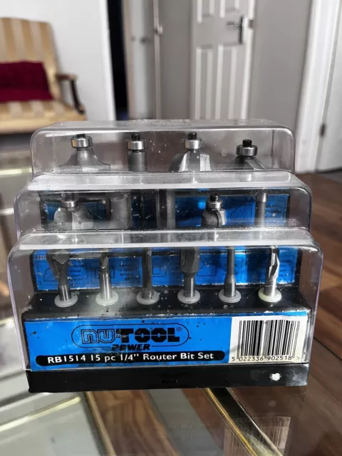 NUTOOL 14 x Brand New x 6mm 1 4 router bits in Display Box 16.32 PicClick UK