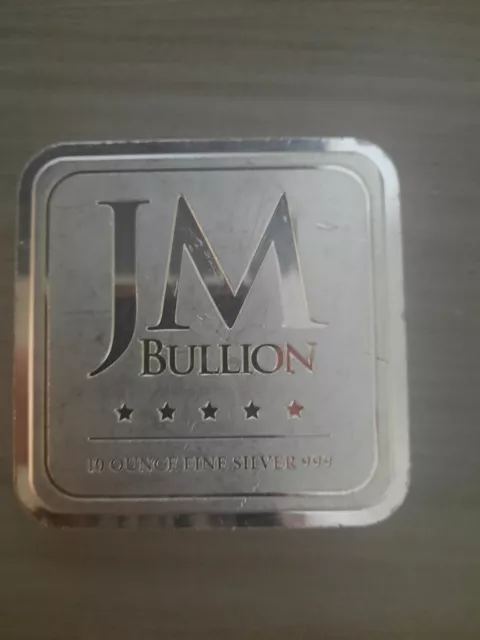 10oz .999 fine silver JM bullion bar